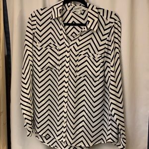 🟢Express portofino shirt - B&W zig zag